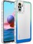 Xiaomi Redmi Note 10 Kılıf Simli ve Renk Geçiş Tasarımlı Lens Korumalı Park Kapak - Yeşil - Mavi 1