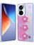 Tecno Camon 19 Pro Kılıf Parlayan Sıvılı Simli Kabartma Figürlü Cevze Kapak - Mor Papatya 1