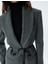 Blazer Ceket Kruvaze Ters Yaka Fiyonk Detaylı Cepli 5