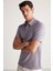 Todd Erkek Polo Yaka Havlu Kumaşlı Kalın Dokulu Mor Polo Yaka T-Shirt 2