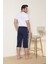 Lacivert Pamuk Erkek Regular Fit Cepli Şort & Kapri 3