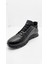 Erkek Ortopedik Gerçek Deri Lastik Bağlı Ayakkabı - Siyah - 44 2