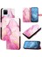 Realme C21Y Kickstand Cüzdan Mermer Desen Pu Deri Için Kılıf (Yurt Dışından) 5