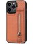 IPhone 14 Için Kılıf Pro Standı Manyetik Araç Montaj Fermuar Crad Yuvası Cüzdan (Yurt Dışından) 2