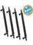 Mobilya Çekmece Dolap Kapak Kulbu Siyah Metal 192 mm (4 Adet) 1