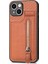 IPhone 15 Için Kılıf Standı Crad Yuvası Manyetik Araç Montaj Fermuar Cüzdan (Yurt Dışından) 2