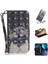 IPhone 15 Için 3D Boyalı Koruyucu Kılıf Pu Deri Kart Yuvaları Kordon (Yurt Dışından) 5
