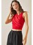 Drape Yakalı Crop Bluz 1