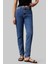 Kadın Dar Kesim Düz Paça Mavi Jeans 3