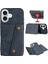 IPhone 16 Için Cüzdan Kılıf Cüzdan Kılıf Darbeye Koruyucu Kickstand Kart (Yurt Dışından) 1