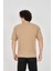 Jakar Kumaş Rahat Kol T-Shirt - Kahverengi 3