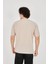 Jakar Kumaş Rahat Kol T-Shirt - Bej 3
