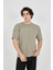 Jakar Kumaş Rahat Kol T-Shirt - Açık Yeşil 3