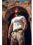 Bisiklet Yaka Baskılı Oversize T-Shirt - Beyaz 1