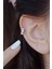 Sıralı Beyaz Kalpli Helix Piercing Kıkırdak Küpesi Lob Tek Adet 2