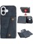 IPhone 16 Için Cüzdan Kılıf Cüzdan Kılıf Darbeye Koruyucu Kickstand Kart (Yurt Dışından) 1