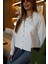 Beyaz Gömlek Yaka Crop Gömlek 1