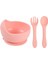 Silikon Beslenme Seti / Pembe 4