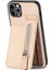 IPhone 11 Için Kılıf Pro Cüzdan Crad Yuvası Standı Fermuar Manyetik Araç Montaj (Yurt Dışından) 1