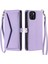 Kadınlar Için Cüzdan Crossbody Durumda IPhone 14 Cüzdan Durumda Fermuar Faturaları (Yurt Dışından) 3