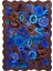 Shape Koleksiyonu Mavi Ve Kahve Tema Floral Çiçek Ve Gül Desenli Modern Dekoratif Halı 13 1
