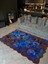 Shape Koleksiyonu Mavi Ve Kahve Tema Floral Çiçek Ve Gül Desenli Modern Dekoratif Halı 13 2