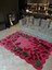 Shape Koleksiyonu Pembe Tema Floral Sarmaşık Ve Gül Desenli Modern Dekoratif Halı 07 2