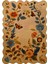Shape Koleksiyonu Bej Tema Floral Çiçek Ve Sarmaşık Desenli Modern Dekoratif Halı 05 1