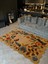 Shape Koleksiyonu Bej Tema Floral Çiçek Ve Sarmaşık Desenli Modern Dekoratif Halı 05 2