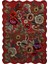 Shape Koleksiyonu Bordo Tema Floral Çiçek Ve Sarmaşık Desenli Kreatif Modern Dekoratif Halı 16 1