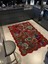Shape Koleksiyonu Bordo Tema Floral Çiçek Ve Sarmaşık Desenli Kreatif Modern Dekoratif Halı 16 3