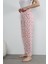 Kadın Kalp Baskılı Ince Lastikli Bel Pijama Altı 3