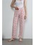 Kadın Kalp Baskılı Ince Lastikli Bel Pijama Altı 5