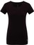 66004 Kadın Modal Kısa Kollu V Yaka T-Shirt-Siyah 2