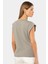 3401 Kadın Vatka Görünümlü T-Shirt-Gri 4