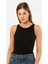 3403 Kadın Halter Yaka Fitilli Atlet T-Shirt-Siyah 4