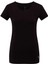 66004 Kadın Modal Kısa Kollu V Yaka T-Shirt-Siyah 2