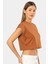3402 Kadın Vatka Görünümlü Crop T-Shirt-Tarcın 1