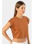 3402 Kadın Vatka Görünümlü Crop T-Shirt-Tarcın 2