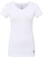 66004 Kadın Modal Kısa Kollu V Yaka T-Shirt-Beyaz 2