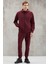 Fine Erkek Fermuarlı Bordo Sweatshirt 2