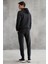 Fine Erkek Fermuarlı Siyah Sweatshirt 5