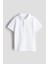 Erkek Çocuk Polo T-Shirt Beyaz Düz 4