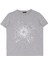 Bisiklet Yaka Baskılı Gri Melanj Kadın T-Shirt FC4WL-TST0124 1