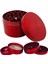 Parçalayıcı Metal Baharat Öğütücü Herb Spice 4 Katmanlı 40MM / 50MM / 63MM (Kımrızı, 63MM) 1