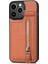 IPhone 13 Için Kılıf Pro Max Fermuar Manyetik Araç Montaj Standı Cüzdan Crad Yuvası (Yurt Dışından) 5