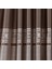 Kahve Gold Simli Pano 1 x 3 Sık Pile Fon Perde 3