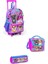 Minik Yuva Çekçekli Sırt Çantası Kids Pembe Köpek Desenli Iki Bölmeli 3'lü Çanta Seti 3SET24050 1
