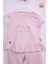 Çiçek Nakışlı Bayramlık Kız Bebek 2'li Takım Pembe 13551 2