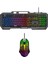 Rainbow Bkb8 Rgb Gaming Kalavye Kablolu Mekanik 105 Tuşlu LED Işıklı Oyuncu Klavye + Mouse 1